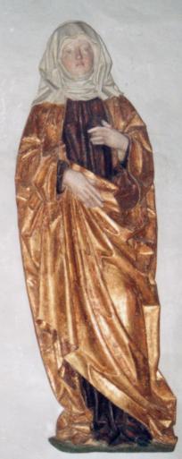 Hl. Crescentia. Ehemals auf der Innenseite des rechten Altarflügels, um 1480 - 1510 (Foto: Günter Schopper)