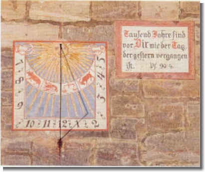 Sonnenuhr an der Südwand (1903)