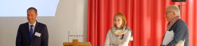 Die Leiter der drei sich an den Vortrag anschließenden Workshops: Landrat Armin Kroder, Lena Häberlein und Jürgen Schmidt (v.l.n.r.)