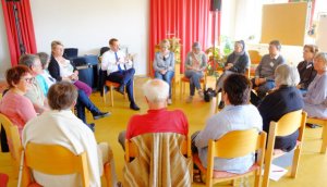 Diskussionsrunde mit Landrat Armin Kroder