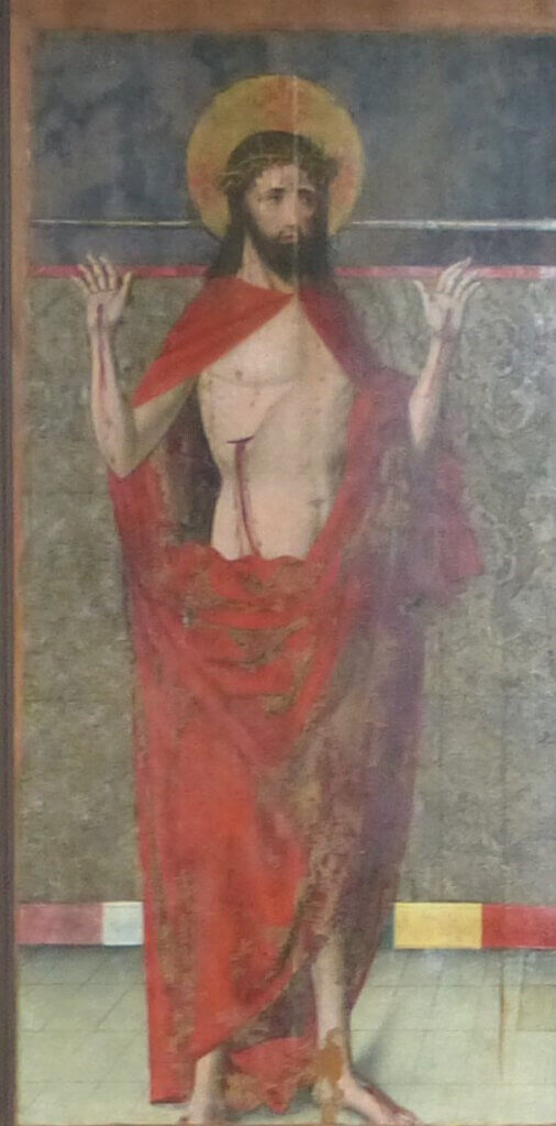 Kaum zu glauben, dass hier nicht mit roter Farbe nachgeholfen wurde, sondern dass die Tafel wirklich nur gereinigt wurde und das nach so vielen Jahren und nach dieser stiefmütterlichen Behandlung!