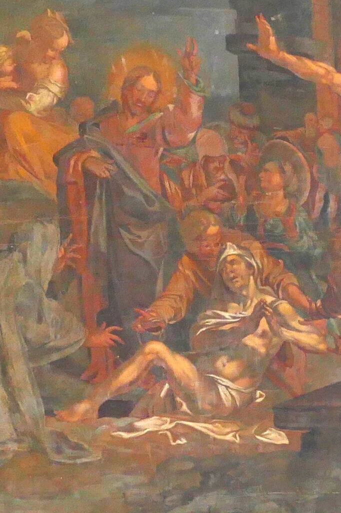 die zentrale Szene des „Jünglings zu Nain“