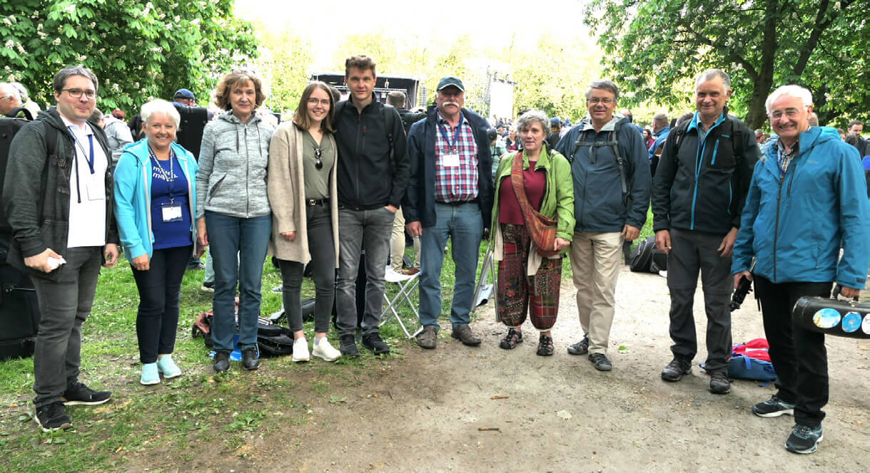 Die Ottensooser Abordnung beim Posaunentag in Hamburg
